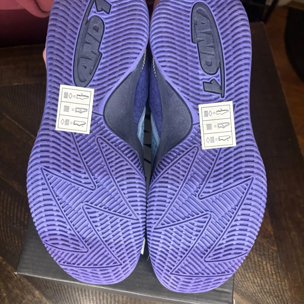 AND1 Delta TPR Basketball Sneakers Men’s 9 | Blue Purple Orange | New w/ Box - Picture 4 of 7
